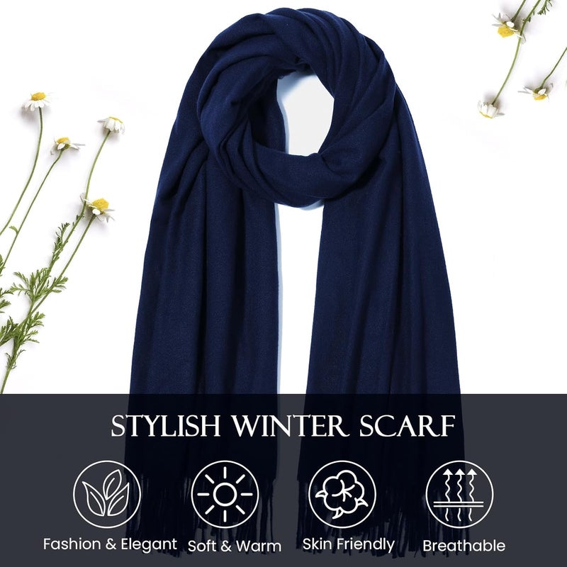 Premillow Scarfs for Women, Winter Scarf, Classic Pashmina Shawls and Wraps, Cashmere Feel Scarfs for Women, Long Scarves - Image 4